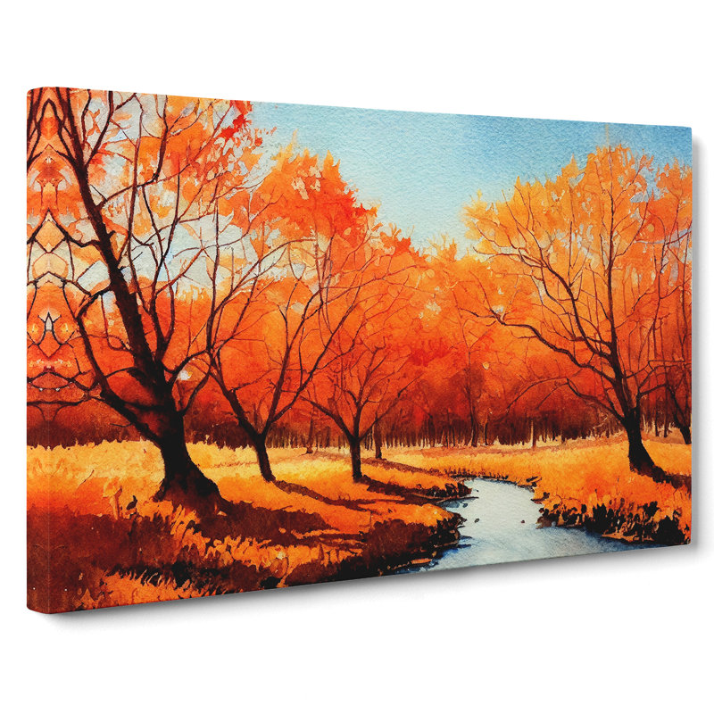 Spirited Autumn Forest - Wrapped Canvas, 35cm H x 50cm W x 3cm D