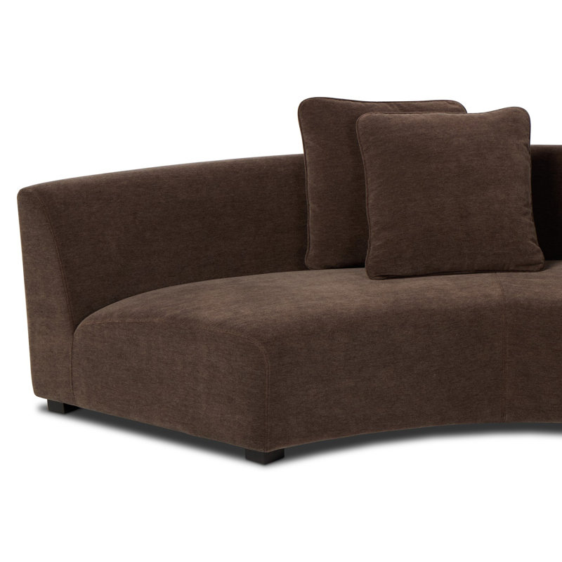 Leia Upholstered Curved Sectional, 29" H x 176.5" W x 66.5" D