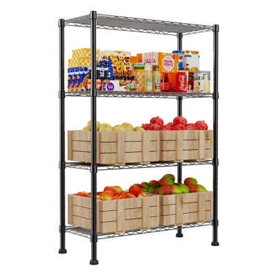 Tablettes métalliques réglables, étagères de rangement en métal