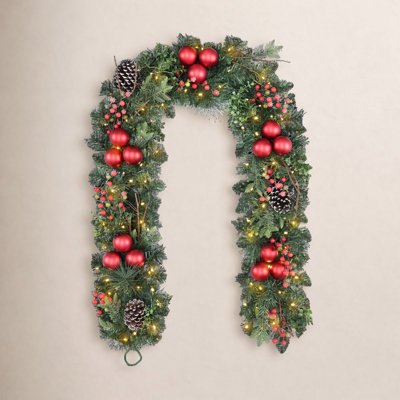 72" Pre-Lit Adorned Greenery Garland