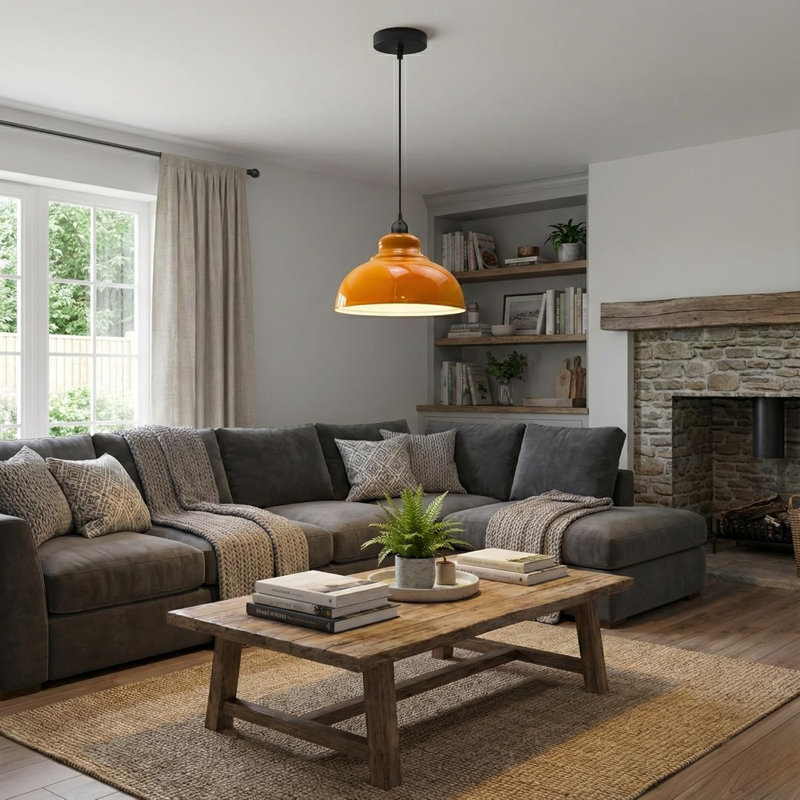 Ensemble de 2 luminaires suspendus Modern Modern, Orange