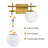 14.2" 2-Light Dimmable Bathroom Vanity Light with Frosted Glass Shades-319056410