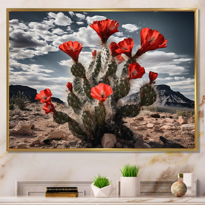 Western Desert Cactus Serenade - art mural sur toile Western
