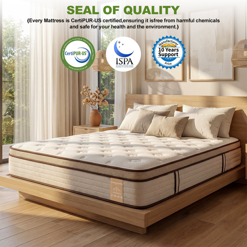 12'' Medium Luxury Hybrid Twin Mattress in a Box | Cooling Gel Memory Foam & Individual Pocket Springs | Motion Isolation & Deep Sleep Support