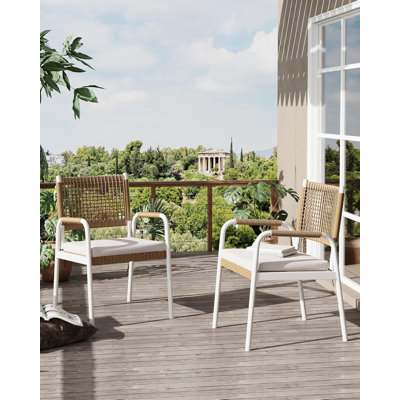 Patio Dining Side Chair with Cushion