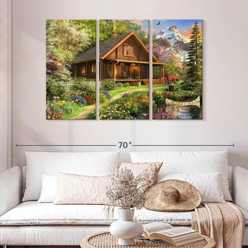 Lilie Log Cabin Home, H 32 po x l 50 po