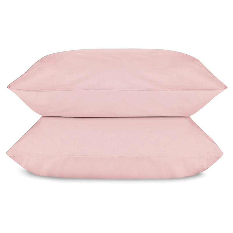 Melange Blush Queen Sheet Set 200TC, Queen Sheet Set with 2 Pillowcases, Blush