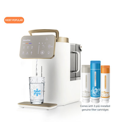 NatureFlow Y6 Desktop Reverse Osmosis Hot and Cold Water Mineralization System  certified by FDA/NSF/UL standards