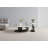 Coffee Table Set 51"Oval Sintered Stone & 19.7"Round Table Steel Sphere+C-Base for Room/Studio