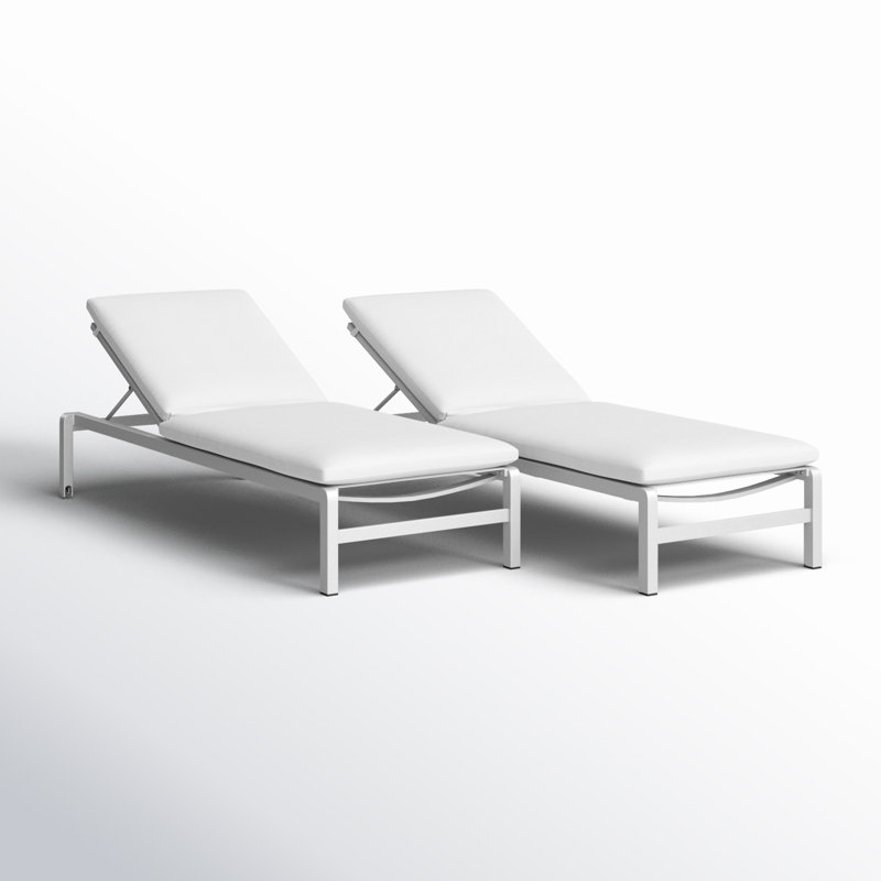 Olly Outdoor Chaise Lounge, White