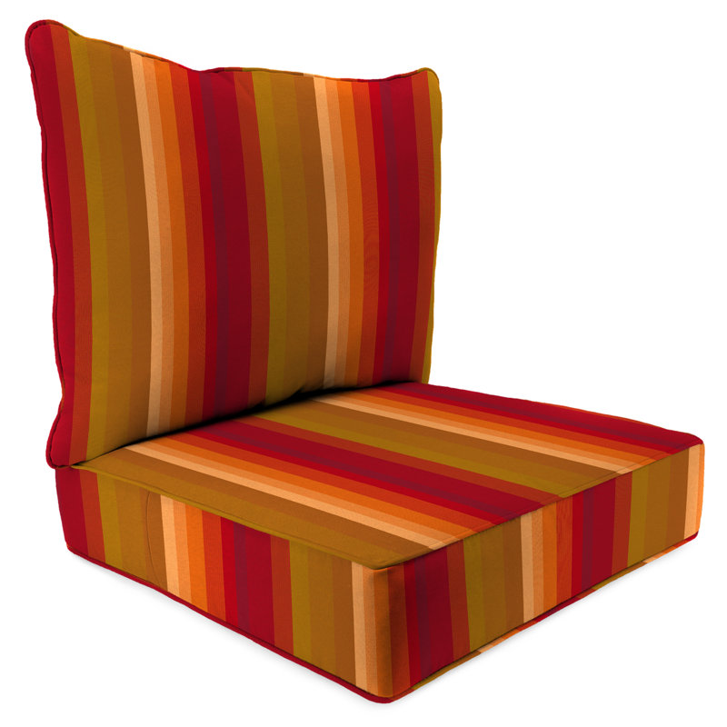 24" x 26.5" Outdoor Deep Seat Chair Cushion Set with Welt, Astoria Sunset