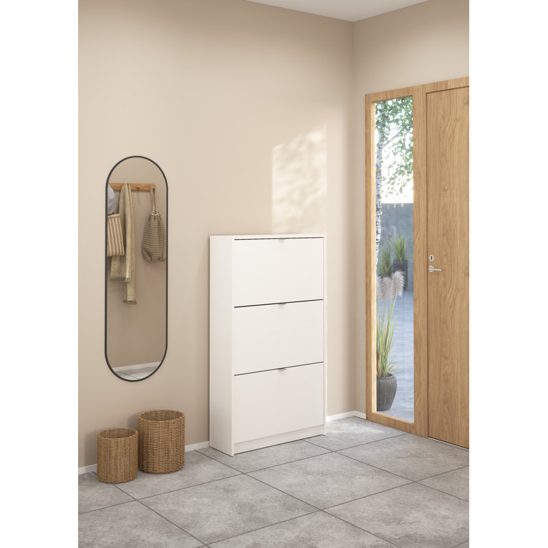 Domini 10 Pair Shoe Storage Cabinet, White