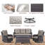 Ensemble de chaises berçantes et pivotantes 360 degrés Mickala-977050436-977050443