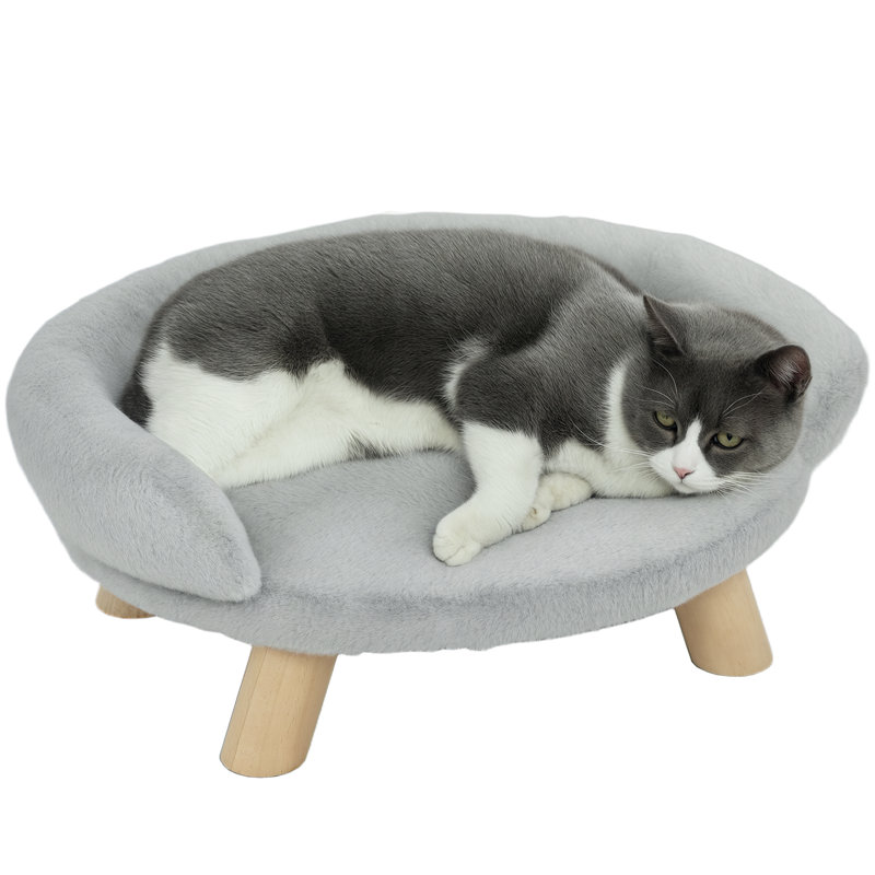 Canapé-lit surélevé pour chat avec housse lavable Cat