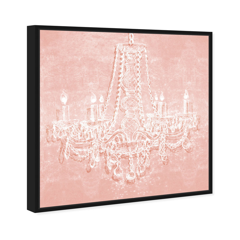 «Light in the Rose Chandeliers», impression sur toile, H 12 po x l 12 po, Toile avec cadre noir