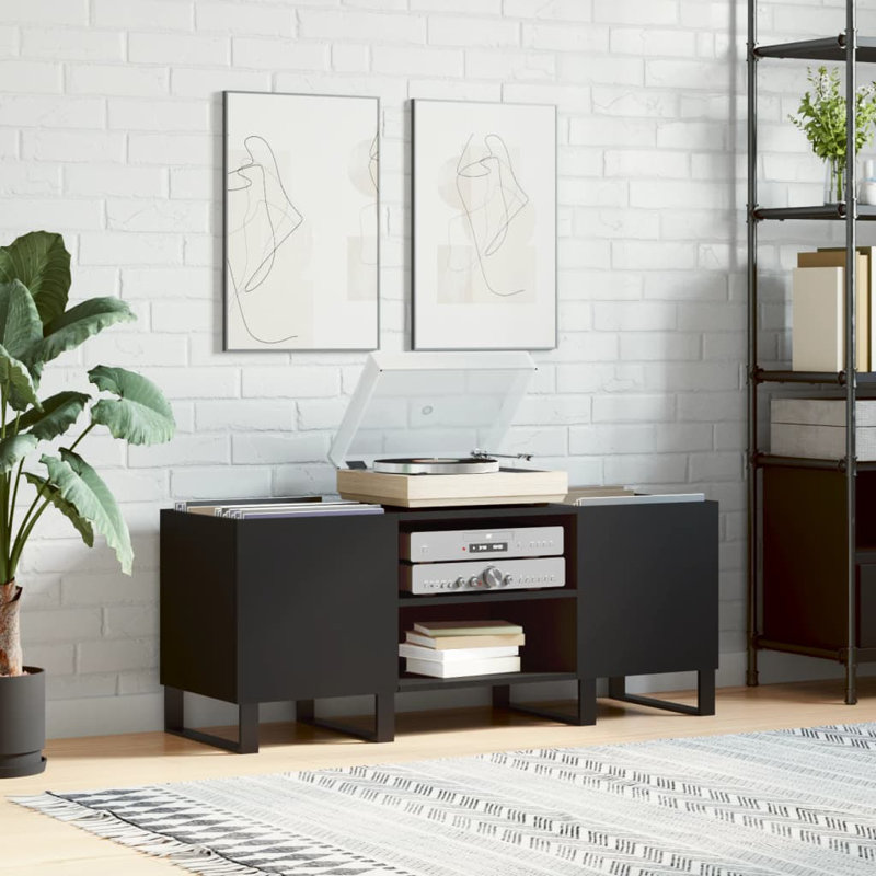 48cm H Media Cabinet, Black
