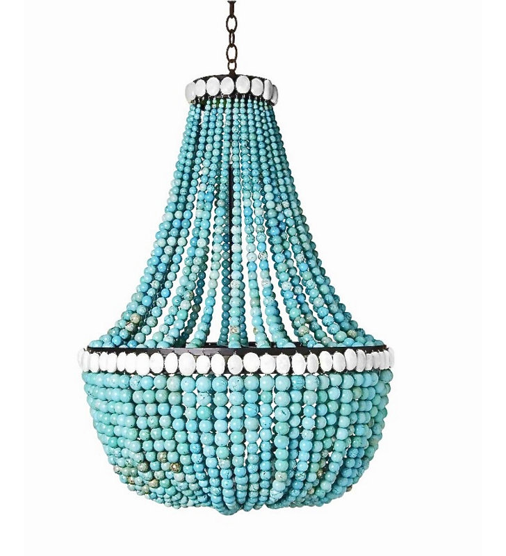 Beau Turquise Empire Chandelier