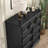 Black Solid + Manufactured Wood Accent Cabinet-1488645928