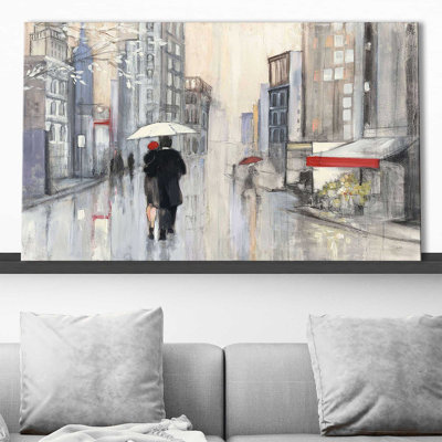 " Spring Rain New York Crop " Acrylic Painting