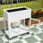 Wood Mini Cold Frame Greenhouse with Raised Bed, Polycarbonate Doors and Removable Wheels-113957837