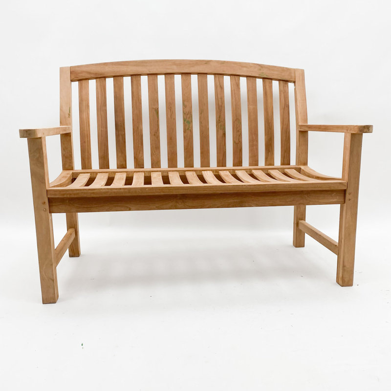 Hartlepool Zaire Teak Bench, H 93 x W 120 x D 53cm