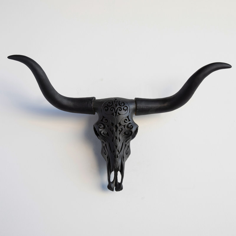 Handmade Boho Animals Wall Decor on Resin, Black
