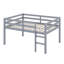 Lit mezzanine double en bois d'hévéa avec échelle-113059608