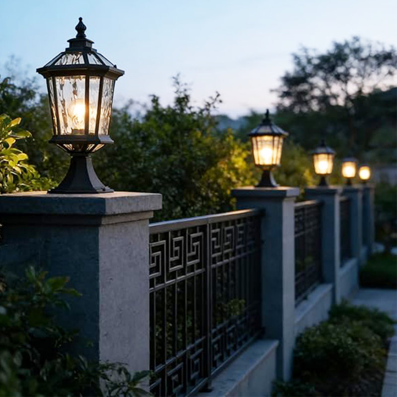 Outdoor Post Lamp Black Finish
