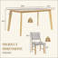 Ensemble de table de salle à manger 5 pièces, table rectangulaire rustique avec 4 chaises rembourrées, ensemble de table de salle à manger en bois massif pour 4 personnes (assemblage facile)-1239366302-1239366303