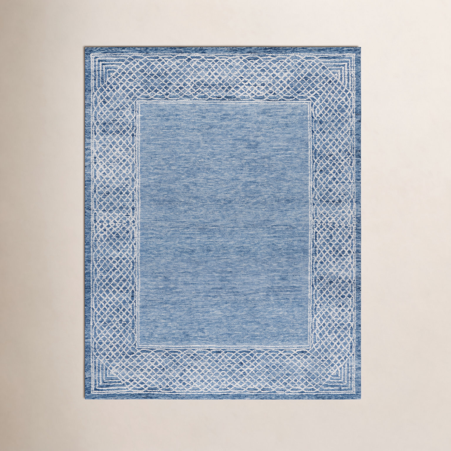 Hand-Tufted Geometric Wool Rug, Rectangle 8' x 10'