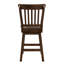 Chaises capitonnées brun foncé à hauteur de comptoir de 2, utilisation transitionnelle de la cuisine 2 sièges, structure en tissu de bois