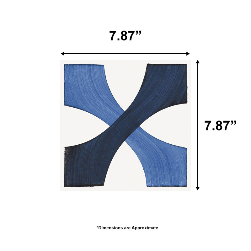 Vita Sole 03 8" x 8" Encaustic Porcelain Wall & Floor Tile
