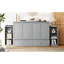 Grand lit gris, avec tablettes et espace, convenant aux espaces de lit gris