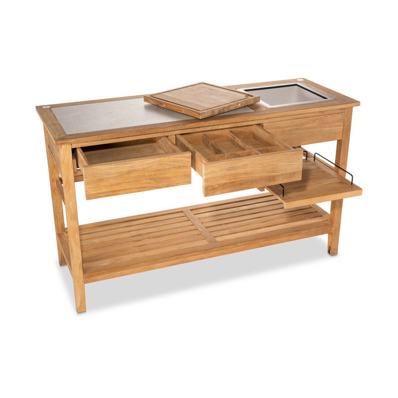 Andes Rectangular Ceramic Outdoor Buffet & Console Table