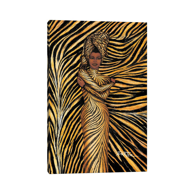 Tiger Inspired Fashion by Dexter Griffin - Wrapped Canvas Print, 101.6 cm H x 66.04 cm W x 1.91 cm D