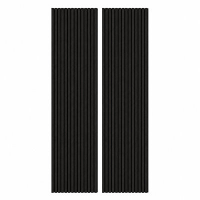 Panneaux muraux acoustiques en bois 94,5 po x 23,6 po, panneaux décoratifs insonorisants pour murs et plafonds, panneaux muraux en bois à lattes 3D
