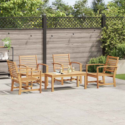 45cm Wide Teak Patio Sectional Set