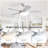42 Inch White Ceiling Fan with 22W LED Light and Remote Control MDF Blades Reversible DC Motor-1600964534