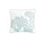 Ensemble de courtepointe brodée réversible en coton 4 pièces avec coussin décoratif turquoise -119237149