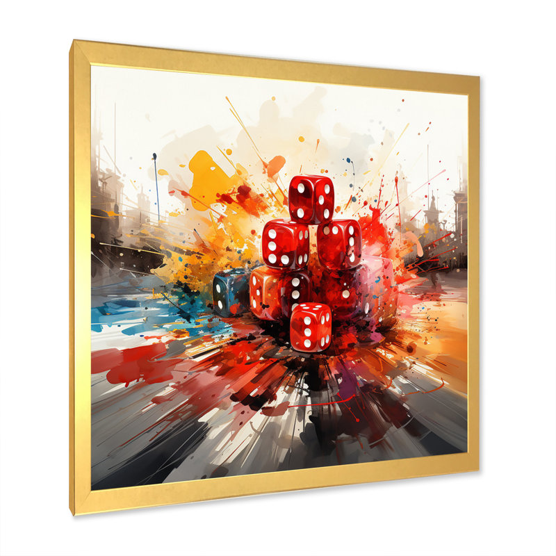 Casino Royale I - impression, H 36 po x l 36 po x P 1,5 po, Encadrement doré