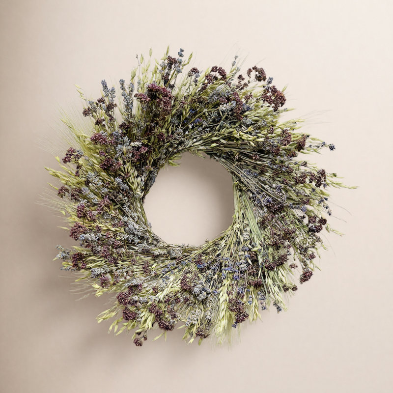 Birch Lane™ 30" Handcrafted Lavender Wreath, 30" H x 30" W x 5" D