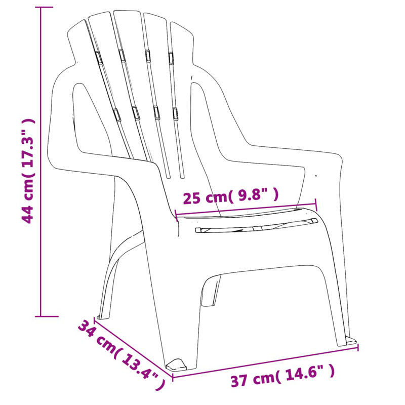 Klakki Children's Outdoor Table / Chair, Orange