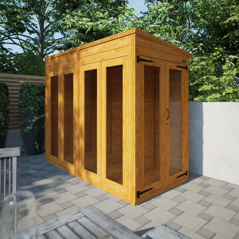 8x4w TigerFlex Shiplap Pent Full Pane Summerhouse