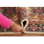 Tapis de couloir oriental traditionnel ivoire en laine 3 x 10