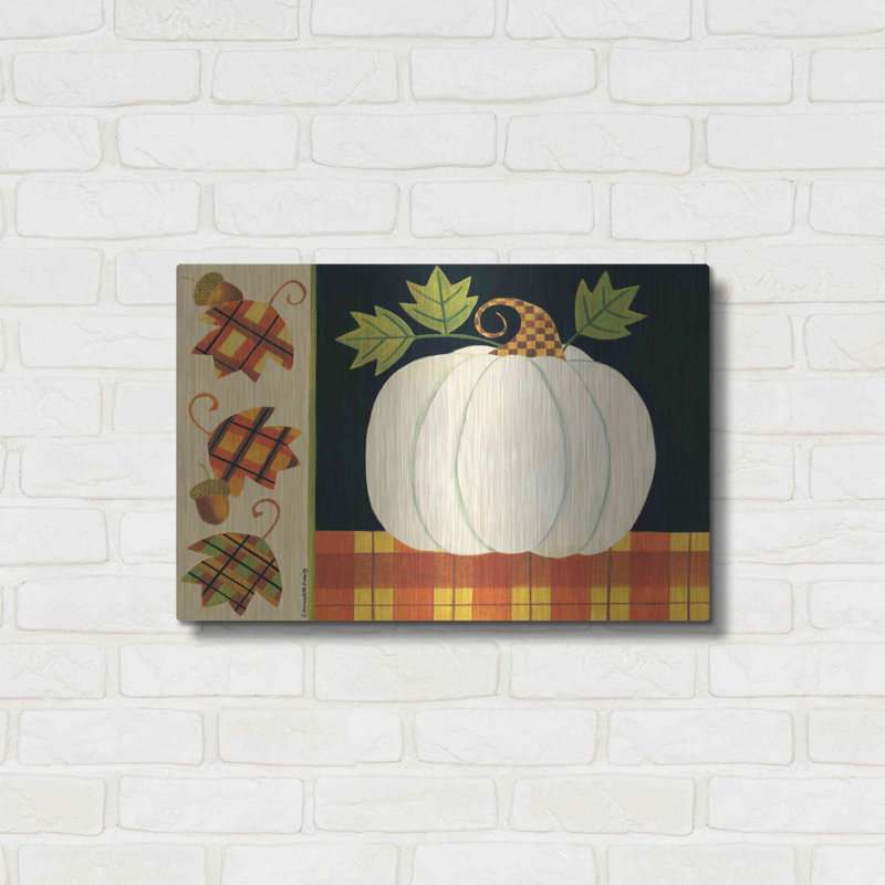 «White Pumpkin» par Bernadette Deming, art mural en métal, H 16 po x l 24 po