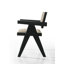 Ensemble de chaises et console à accoudoirs en ébène 3 pièces l 21 po avec base piédestal Jacopo