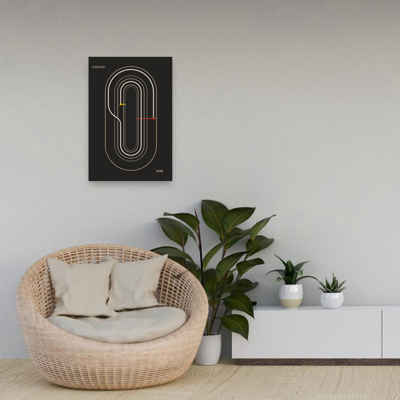 Art mural moderne abstrait géométrique, 24" H x 16" W
