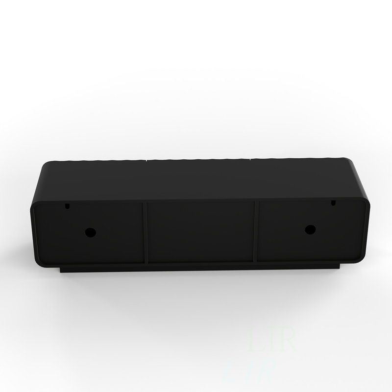 Meuble télé 58 po avec 2 tiroirs pour téléviseur de 60 po ou moins, Noir