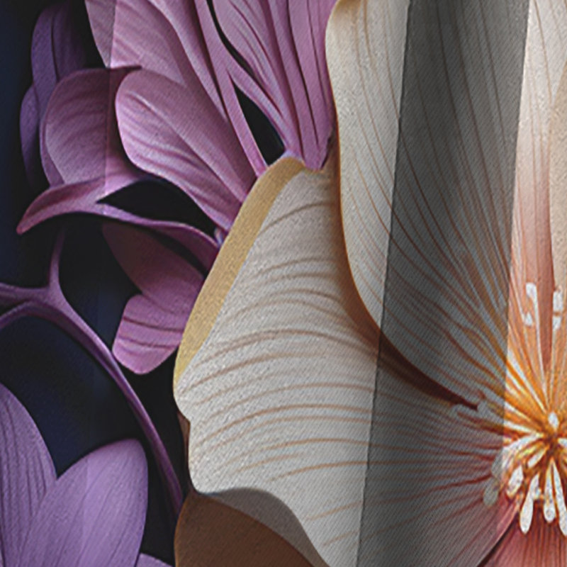 Rideau occultant floral Gilbertson - Hibiscus - 1 panneau, L 52 po x L 84 po