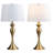 Set Of 2 25.5" Steel Table Lamp W/ Linen Shade-109897286-109897290